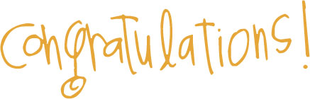 congratulations rebecca! congratulations rebecca!