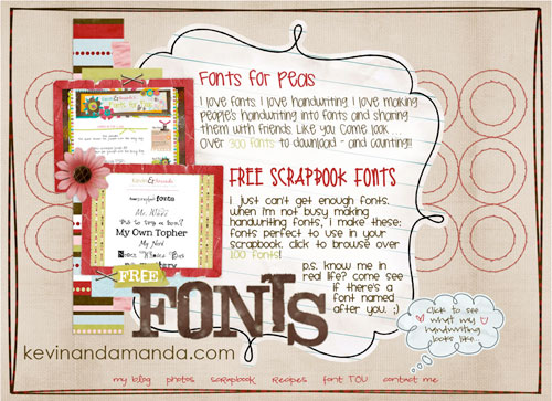 kevinandamanda's free fonts kevinandamanda's free fonts