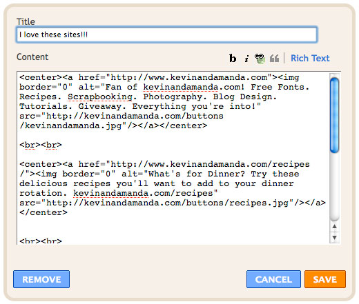 how to add blog button to blogger How To Add Blog Buttons To Your Blog