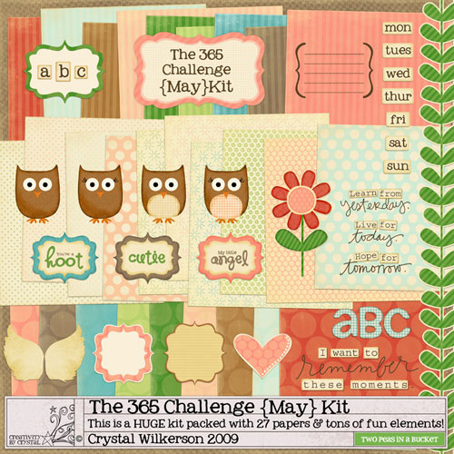 Crystal Wilkerson's May Project 365 Digital Scrapbooking Mega Kit Crystal Wilkerson's May Project 365 Digital Scrapbooking Mega Kit