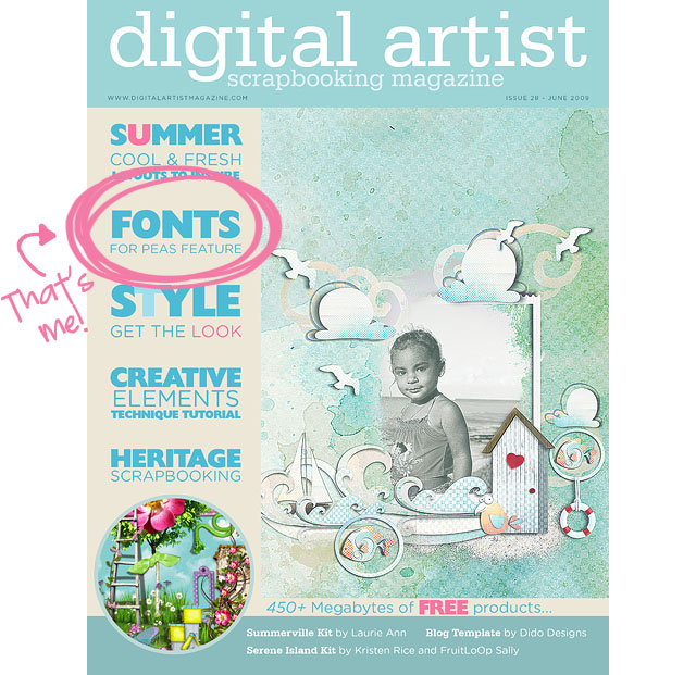 Digital Artist Magazine June 2009 Issue Fonts for Peas Site Feature Digital Artist Magazine June 2009 Issue Fonts for Peas Site Feature