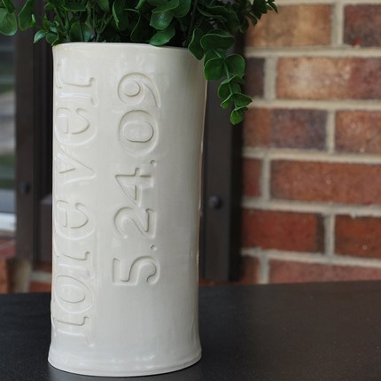Custom Engraved Wedding Date Vase Custom Engraved Wedding Date Vase