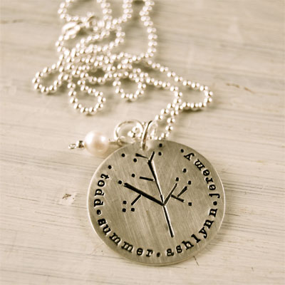 Custom Handmade Family Tree Necklace Custom Handmade Family Tree Necklace