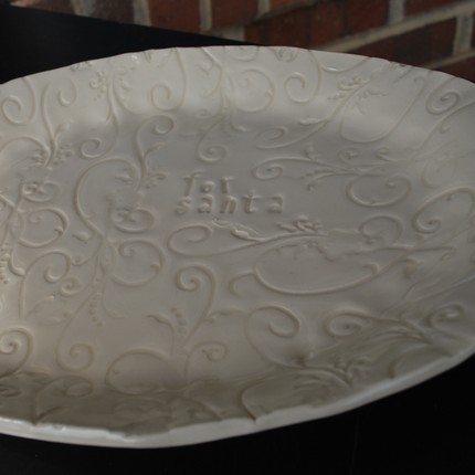 Cookies for Santa Custom Engraved Pottery Plate Cookies for Santa Custom Engraved Pottery Plate