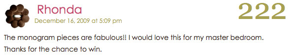 Blog Giveaway Comment Winner Blog Giveaway Comment Winner