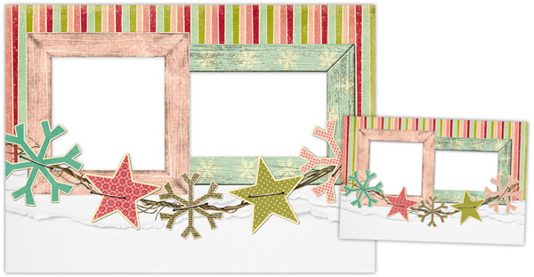 free download scrapbook christmas cards and matching holiday gift tag templates shabby-frames-cardandtag
