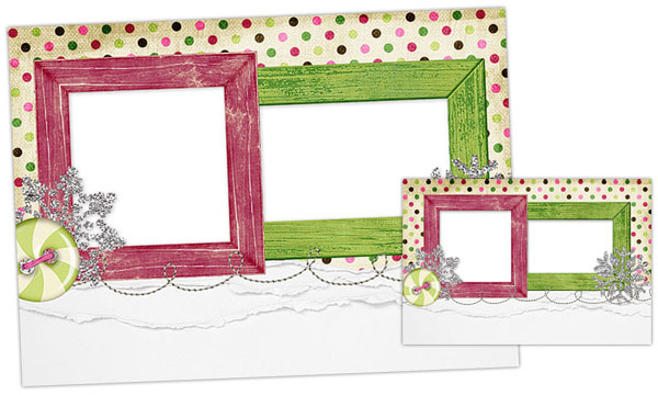 free download scrapbook christmas cards and matching holiday gift tag templates sugar-cookie-frames-cardandtag
