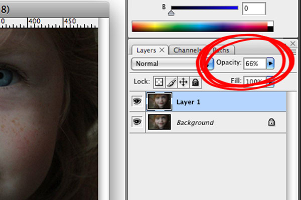 Adjusting Opacity in Photoshop Image of Adjusting Opacity in Photoshop