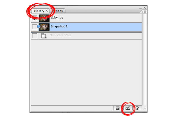 Taking a Snapshot in Photoshop Image of Taking a Snapshot in Photoshop