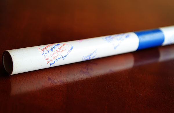 Agility MACH Bar Image of Signatures on Miley's MACH Bar