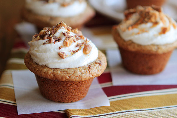 Frosted Candy Bar Stuffed Cookie Cups Frosted Candy Bar Stuffed Cookie Cups