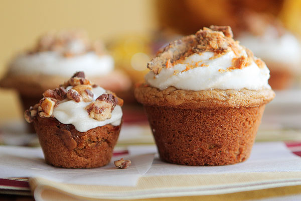 Frosted Candy Bar Stuffed Cookie Cups Frosted Candy Bar Stuffed Cookie Cups