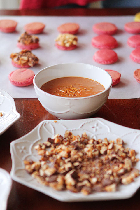 Thanksgiving Themed Holiday Macarons: Caramel Apple Macarons, Chocolate Acorns, and Chocolate Peanut Butter Candy Corn Turkeys Thanksgiving Themed Holiday Macarons: Caramel Apple Macarons, Chocolate Acorns, and Chocolate Peanut Butter Candy Corn Turkeys
