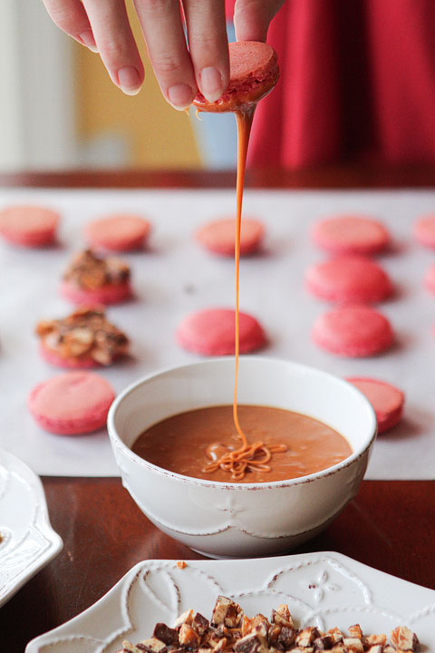 Thanksgiving Themed Holiday Macarons: Caramel Apple Macarons, Chocolate Acorns, and Chocolate Peanut Butter Candy Corn Turkeys Thanksgiving Themed Holiday Macarons: Caramel Apple Macarons, Chocolate Acorns, and Chocolate Peanut Butter Candy Corn Turkeys