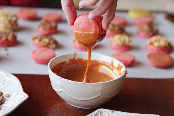 Thanksgiving Themed Holiday Macarons: Caramel Apple Macarons, Chocolate Acorns, and Chocolate Peanut Butter Candy Corn Turkeys Thanksgiving Themed Holiday Macarons: Caramel Apple Macarons, Chocolate Acorns, and Chocolate Peanut Butter Candy Corn Turkeys