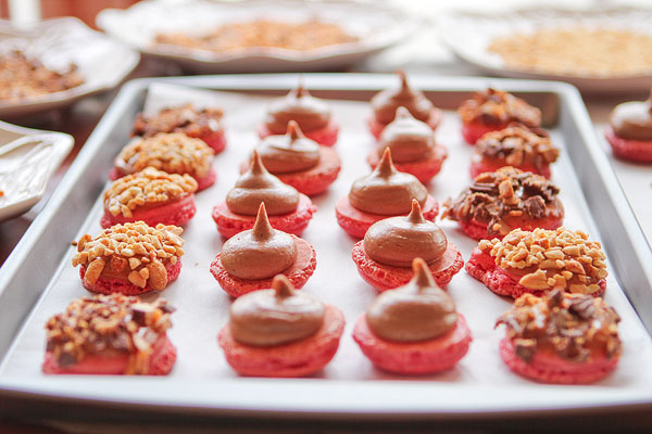 Thanksgiving Themed Holiday Macarons: Caramel Apple Macarons, Chocolate Acorns, and Chocolate Peanut Butter Candy Corn Turkeys Thanksgiving Themed Holiday Macarons: Caramel Apple Macarons, Chocolate Acorns, and Chocolate Peanut Butter Candy Corn Turkeys