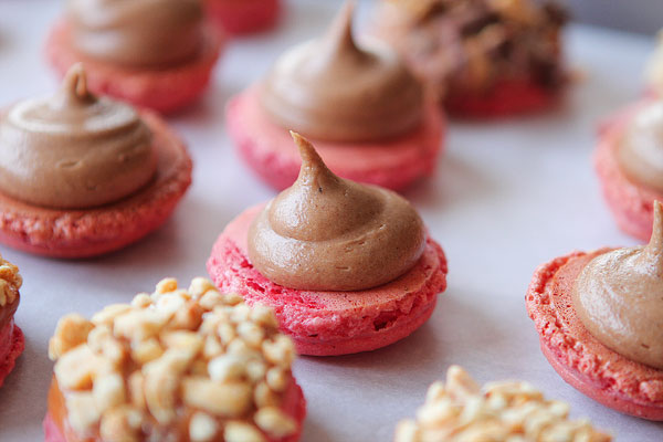 Thanksgiving Themed Holiday Macarons: Caramel Apple Macarons, Chocolate Acorns, and Chocolate Peanut Butter Candy Corn Turkeys Thanksgiving Themed Holiday Macarons: Caramel Apple Macarons, Chocolate Acorns, and Chocolate Peanut Butter Candy Corn Turkeys