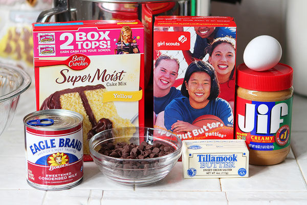 Girl Scout Cookie Tagalong Cake Bars Girl Scout Cookie Tagalong Cake Bars