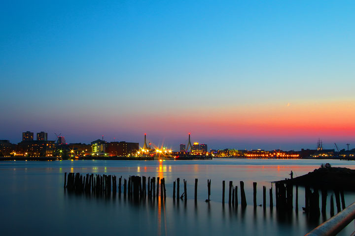 Best View of Boston Skyline at Night Best View of Boston Skyline at Night