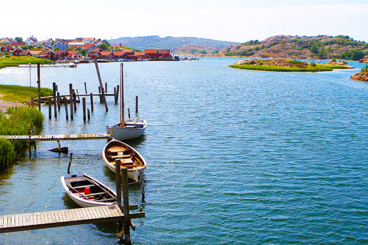 Fjallbacka, a colorful fishing Village along the west coast of Sweden Fjallbacka, a colorful fishing Village along the west coast of Sweden