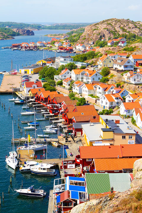 Fjallbacka, a colorful fishing Village along the west coast of Sweden Fjallbacka, a colorful fishing Village along the west coast of Sweden