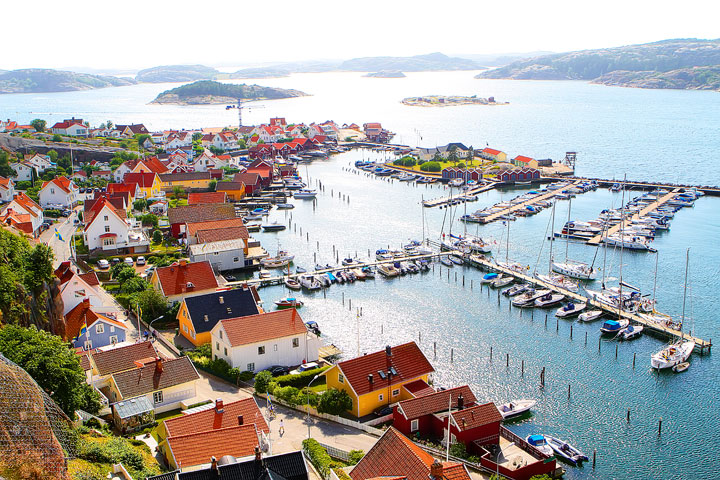 Fjallbacka, a colorful fishing Village along the west coast of Sweden Fjallbacka, a colorful fishing Village along the west coast of Sweden