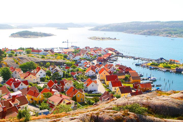 Fjallbacka, a colorful fishing Village along the west coast of Sweden Fjallbacka, a colorful fishing Village along the west coast of Sweden