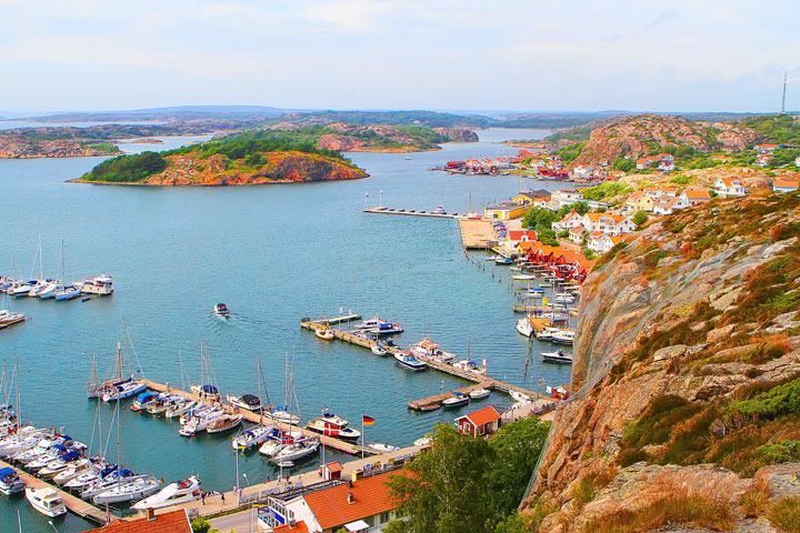 Fjallbacka, a colorful fishing Village along the west coast of Sweden Fjallbacka, a colorful fishing Village along the west coast of Sweden