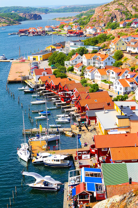 Fjallbacka, a colorful fishing Village along the west coast of Sweden Fjallbacka, a colorful fishing Village along the west coast of Sweden