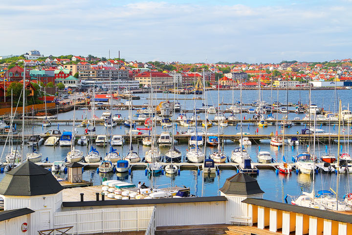 Fjallbacka, a colorful fishing Village along the west coast of Sweden Fjallbacka, a colorful fishing Village along the west coast of Sweden