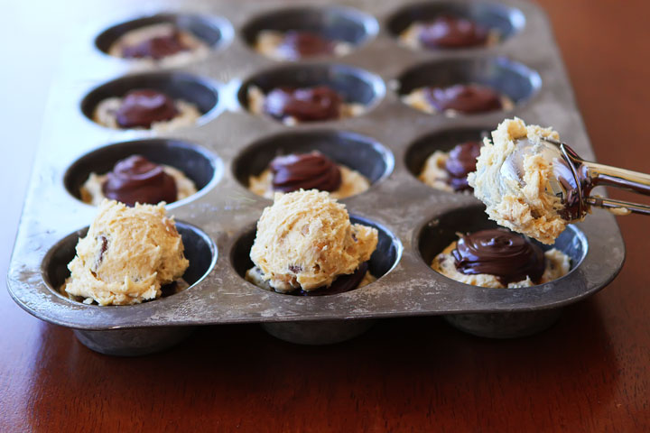 Ganache Stuffed Banana Pudding Cookie Muffins Ganache Stuffed Banana Pudding Cookie Muffins