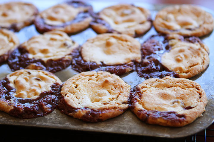 Ganache Stuffed Banana Pudding Cookie Muffins Ganache Stuffed Banana Pudding Cookie Muffins