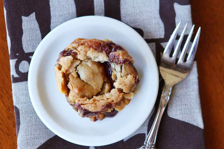 Ganache Stuffed Banana Pudding Cookie Muffins Ganache Stuffed Banana Pudding Cookie Muffins
