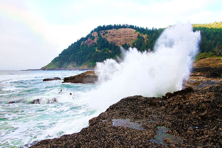 { PHOTOS } Spouting Horn and Thor's Well at Cape Perpetua in Yachats, Oregon www.kevinandamanda.com #travel #landscapes #ocean { PHOTOS } Spouting Horn and Thor's Well at Cape Perpetua in Yachats, Oregon www.kevinandamanda.com #travel #landscapes #ocean