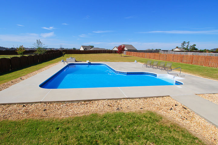 Backyard with a pool