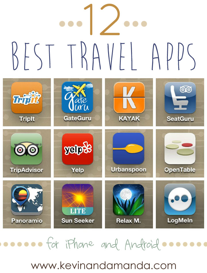 A list of the most helpful travel apps to simplify every aspect of trip-planning! Make sure you have these apps to find the best deals on flights and hotels, keep all important travel documents organized in one easy-to-access spot, discover the most popular restaurants and places to eat, and find the top must sees and dos in new cities. www.kevinandamanda.com A list of the most helpful travel apps to simplify every aspect of trip-planning! Make sure you have these apps to find the best deals on flights and hotels, keep all important travel documents organized in one easy-to-access spot, discover the most popular restaurants and places to eat, and find the top must sees and dos in new cities. www.kevinandamanda.com