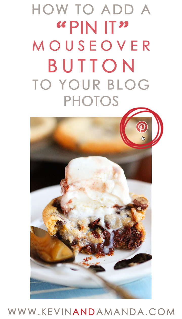 Easy trick to add a hidden Pin It Button that appears when anyone puts their mouse over an image on your blog.