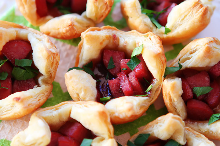 Smokey Sausage Cups Appetizer. Like Crockpot Little Smokies + Pigs in a Blanket all wrapped up in one PERFECT bite! kevinandamanda.com Smokey Sausage Cups Appetizer. Like Crockpot Little Smokies + Pigs in a Blanket all wrapped up in one PERFECT bite! kevinandamanda.com