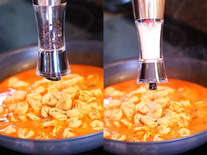 Cheesy Sausage Tortellini Recipe. SO GOOD! One dish, and done in 30 mins or less. www.kevinandamanda.com Cheese and Sausage Tortellini Pasta Recipe
