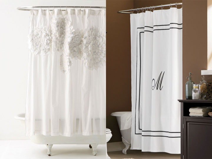 Anthropologie Sculpted Mums Monogrammed Shower Curtain Anthropologie Sculpted Mums Monogrammed Shower Curtain