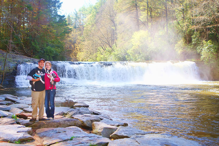 Hooker Falls in Dupont State Forest, near Asheville, NC. One of the filming locations for the Hunger Games! Hooker Falls in Dupont State Forest