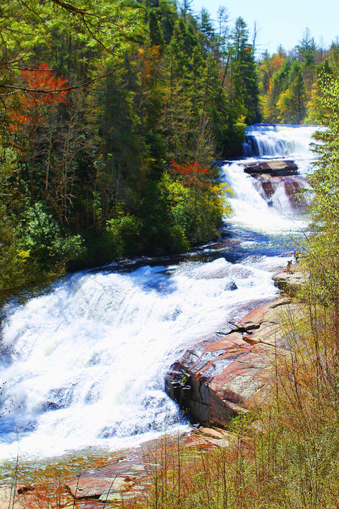 Triple Falls in Dupont State Forest, near Asheville, NC. One of the filming locations for the Hunger Games! Triple Falls in Dupont State Forest