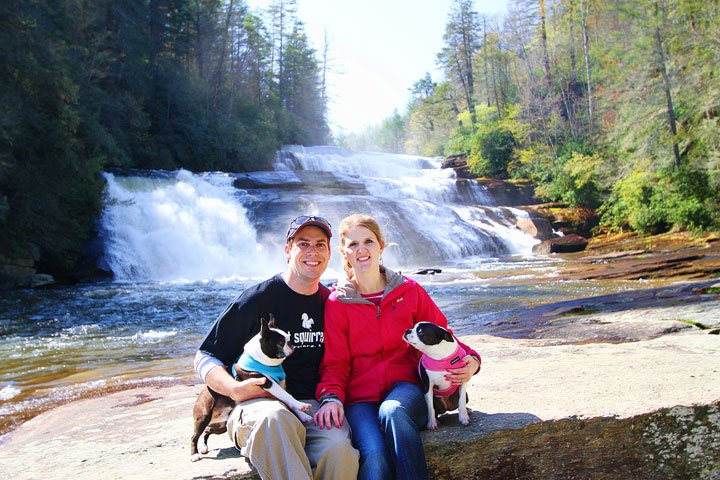Triple Falls in Dupont State Forest, near Asheville, NC. One of the filming locations for the Hunger Games! Triple Falls in Dupont State Forest, near Asheville, NC