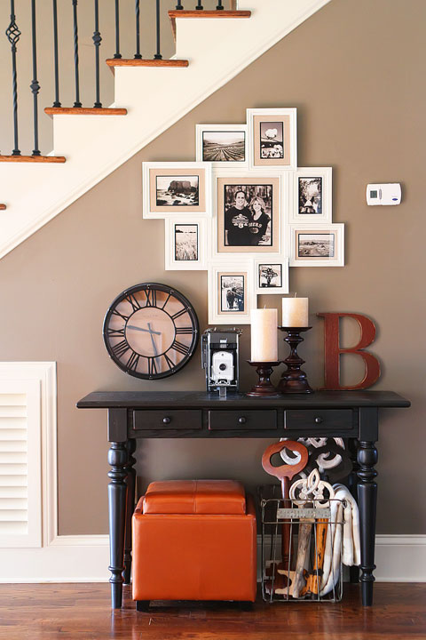 Turn that blank wall under the stairs into a photo gallery wall! Turn that blank wall under the stairs into a photo gallery wall!