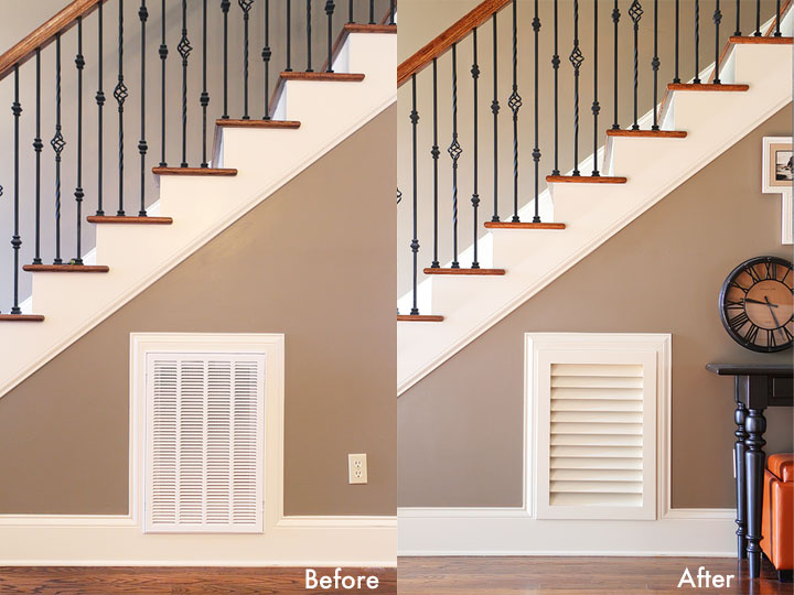Turn that blank wall under the stairs into a photo gallery wall! Turn that blank wall under the stairs into a photo gallery wall!