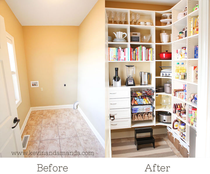 Pantry Makeover Before & After Photos www.kevinandamanda.com Pantry Makeover Before & After Photos www.kevinandamanda.com