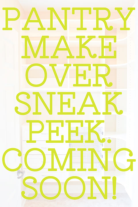 pantry makeover sneak peek