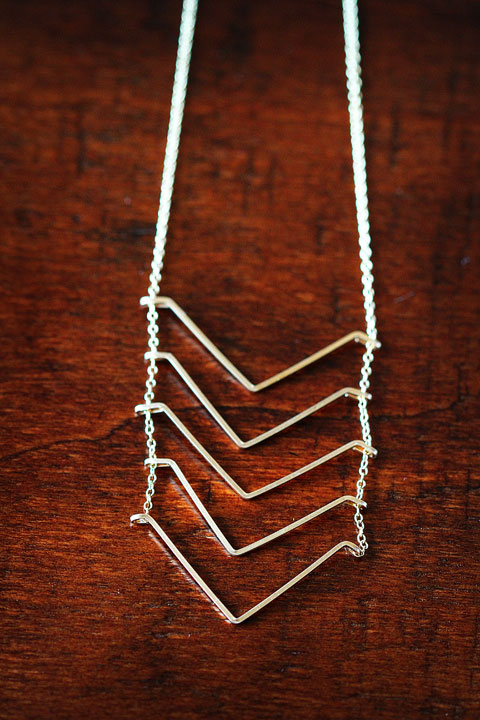 Chevron Necklace Summer Jewelry