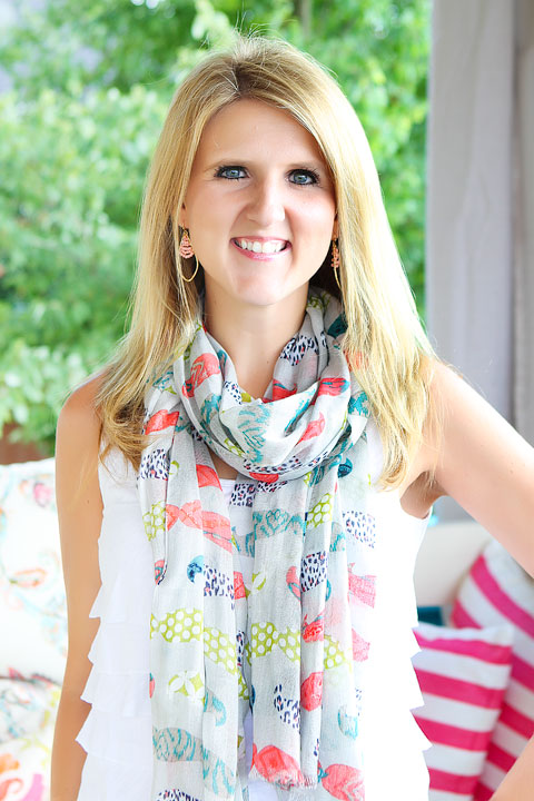 Colorful Mustache Scarf Summer Scarf Accessory