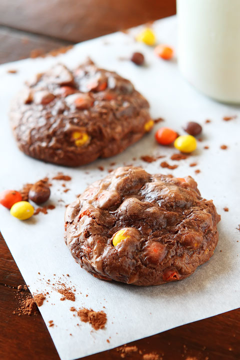 Soft Batch Peanut Butter Double Fudge Brownie Cookies. Only 6 ingredients and makes the softest, richest chocolate cookies ever!! Soft Batch Peanut Butter Double Fudge Brownie Cookies. Only 6 ingredients and makes the softest, richest chocolate cookies ever!!
